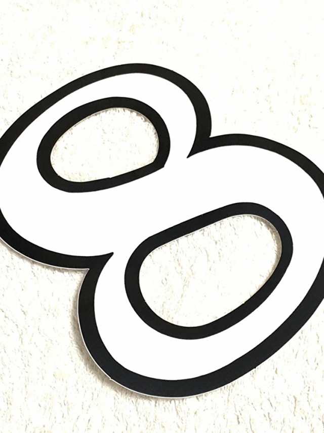 防水 数字 8 eight 八番 ステッカー ナンバーリング カウント ゼッケン 
